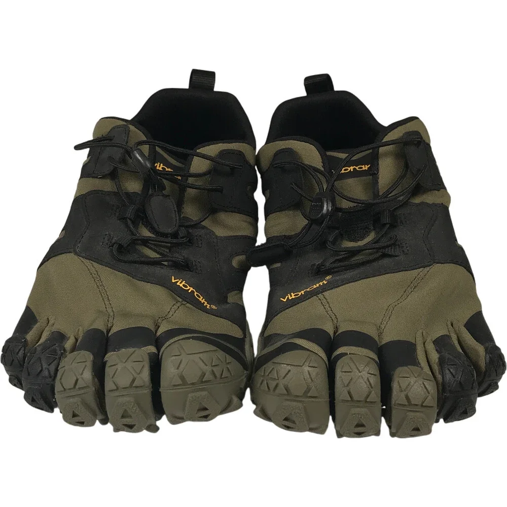 Vibram Men's Black and Olive FiveFingers Shoes - Picture 2 of 9